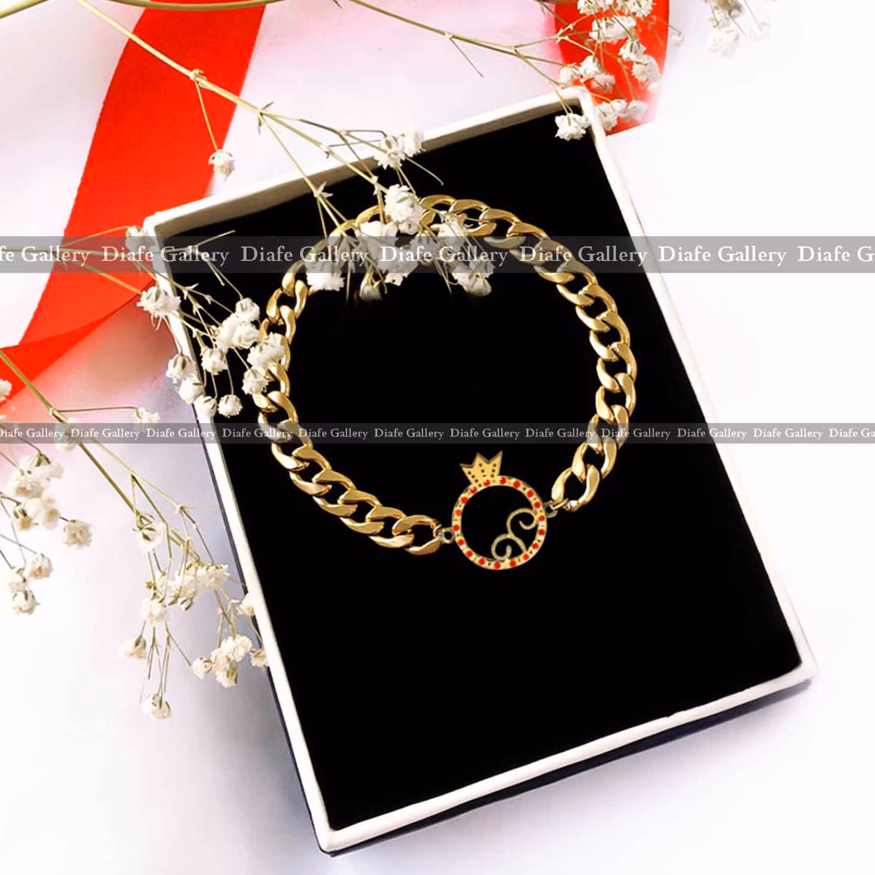 دستبند انار کارتیر استیل قفل تی پلاک انار استیل ویژه شب یلدا زنانه ودخترانه کد 4