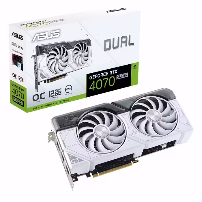 کارت گرافیک ایسوس ASUS Dual RTX 4070 Super EVO O12G WHITE