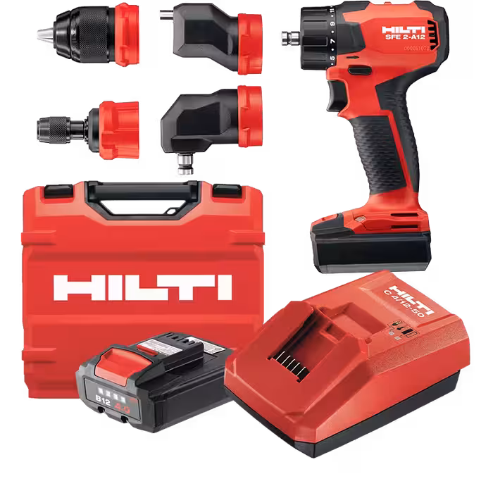 پیچ گوشتی شارژی هیلتی (درایور چند منظوره مته) HILTI SFE 2-A12 به همراه باتری و شارژر