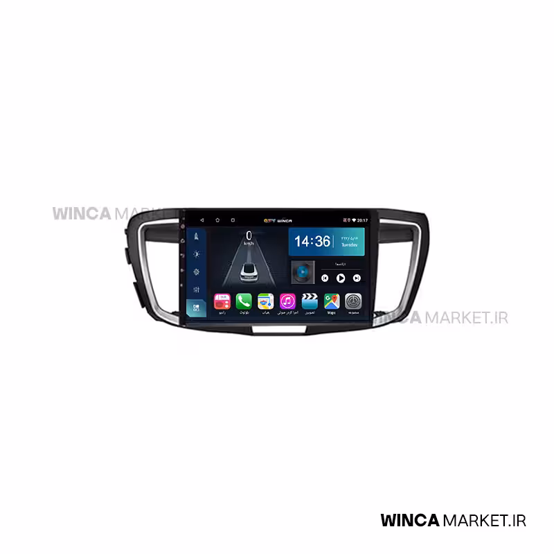 مانیتور اندروید هوندا آکورد سری S500 BLU-RAY مدل GM855 برند وینکا WINCA
