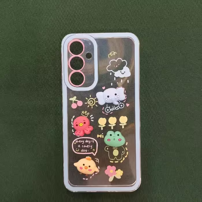 قاب ژله ای پشت شفاف عروسکی D سامسونگ A34