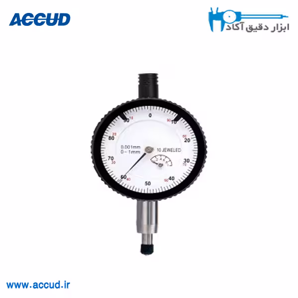 ساعت اندیکاتور صفحه کوچک 0/001 میلی متر Accud (آکاد) مدل 228-001-01