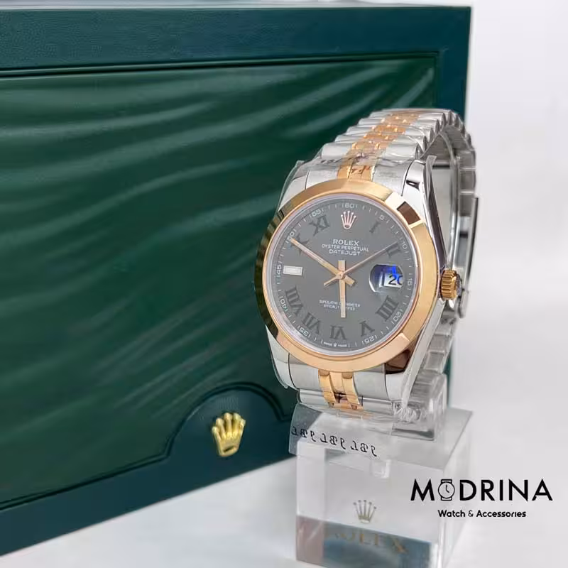ساعت مردانه رولکس دیت جاست ویمبلدون کیفیت مستر