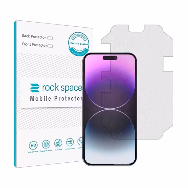 گلس آیفون iPhone 14 Promax مدل نانو هیدروژل مات برند راک اسپیس سایزM کد 22801
