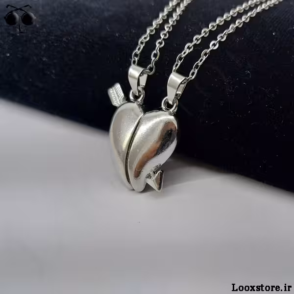 گردنبند ست قلب و تیر مگنتی عاشقانه