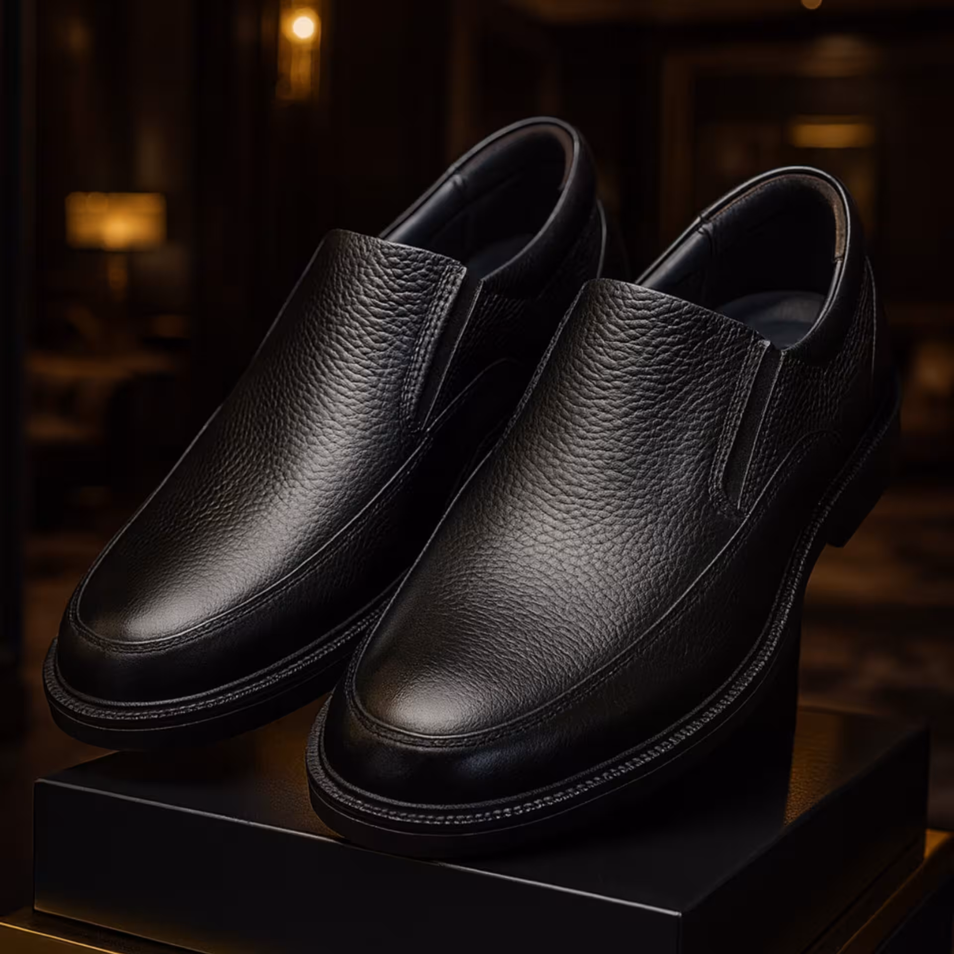 کفش روزمره مردانه چرم طبیعی کد TB008BK رنگی مشکی