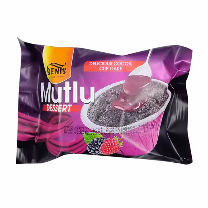 کاپ کیک روغنی براونی با طعم شاه توت بنیس 70 گرمی