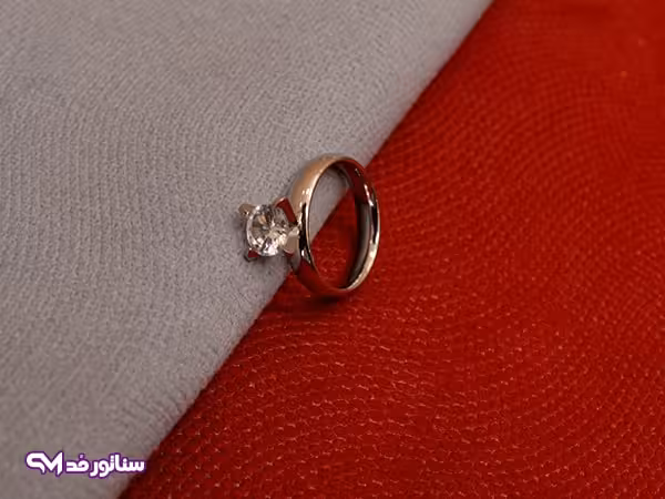 انگشتر تک نگین ساده AZ4006