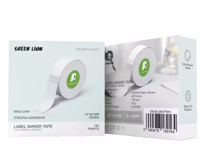 نوار لیبل ساز چاپگر حرارتی گرین Green Lion Label Maker Tape for Thermal Printer (عمده و تک)