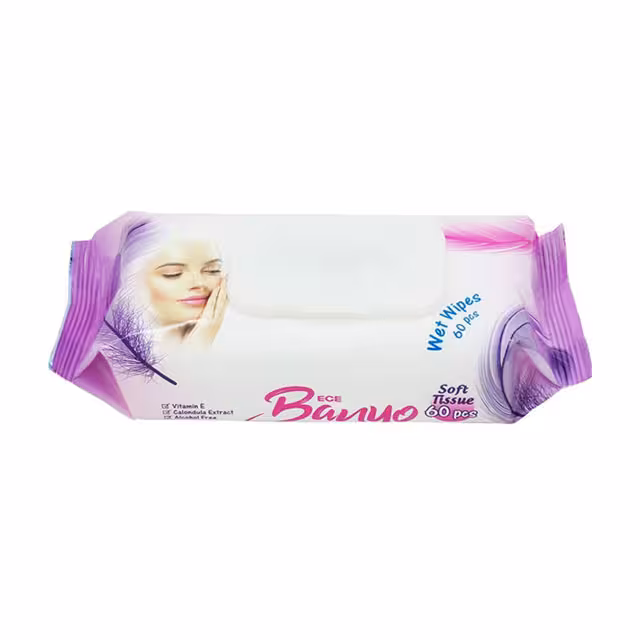 دستمال مرطوب آرایشی بانیو مدل SLM46 بسته 60 عددی