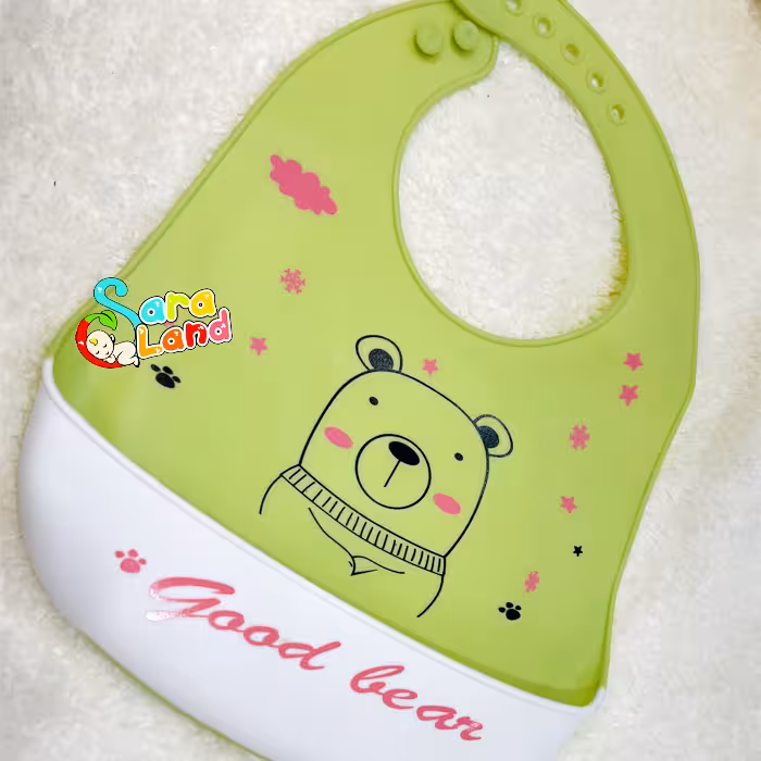 پیشبند سیلیکونی نوزاد طرح تدی