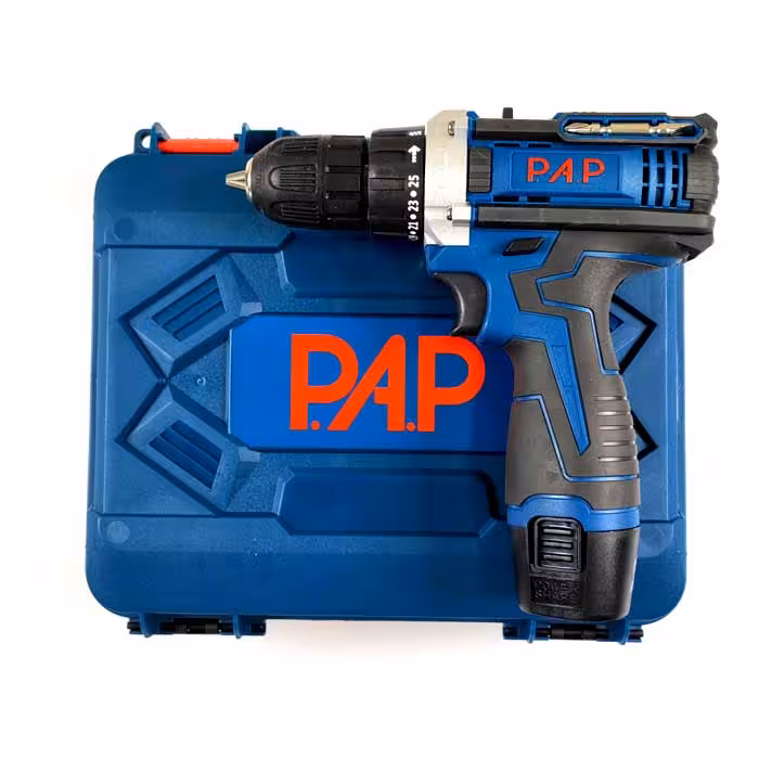 دریل شارژی 12 ولت لیتیوم 2 دور تک باتری پی ای پی مدل CD-1201