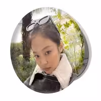 آینه جیبی خندالو طرح جنی بلک پینک Black Pink مدل تاشو کد 14088