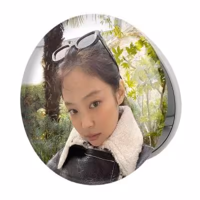 آینه جیبی خندالو طرح جنی بلک پینک Black Pink مدل تاشو کد 14088