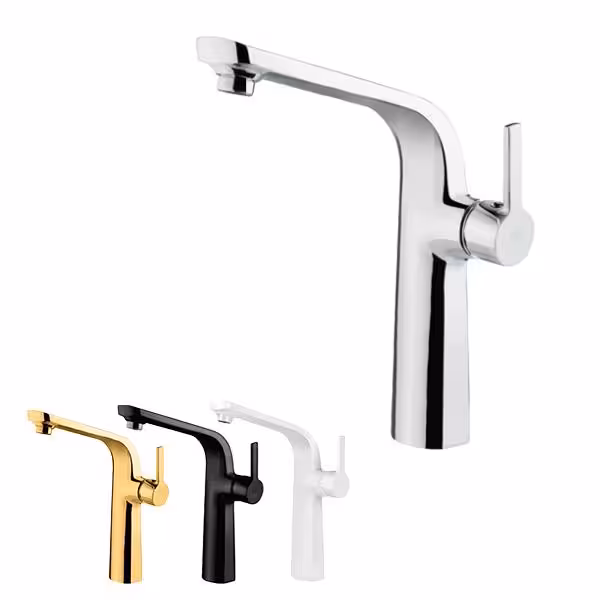 شیر روشویی پایه بلند شاهین مدل کژال