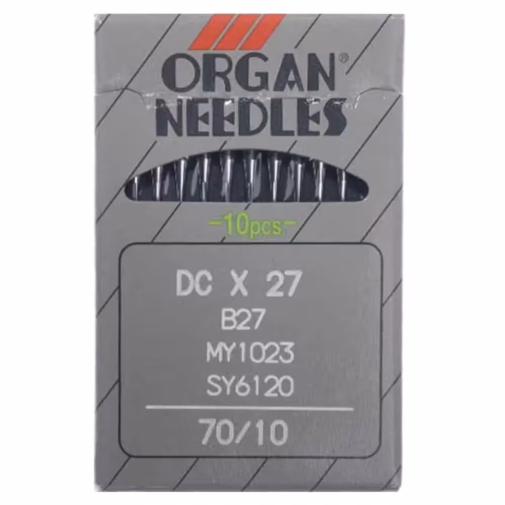 خرید سوزن چرخ خیاطی صنعتی راسته دوز ارگان مدل دی سی DC سایز 10 بسته 10 عددی