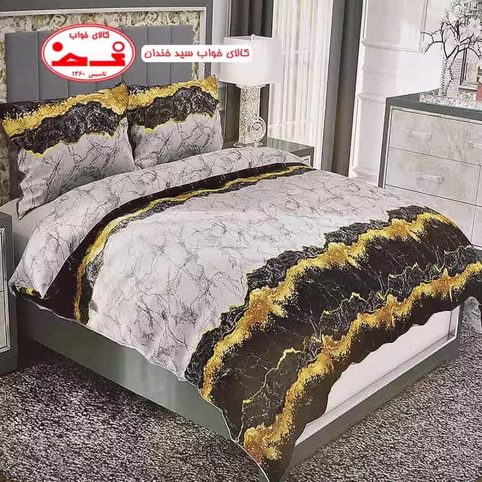 ملحفه روتختی یک نفره مرمر