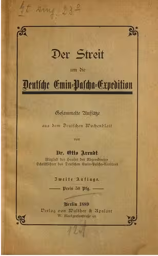 خرید و دانلود نسخه کامل کتاب Der Streit um die Emin-Pascha-Expedition ; gesammelte Aufsätze aus dem Deutschen Wochenblatt