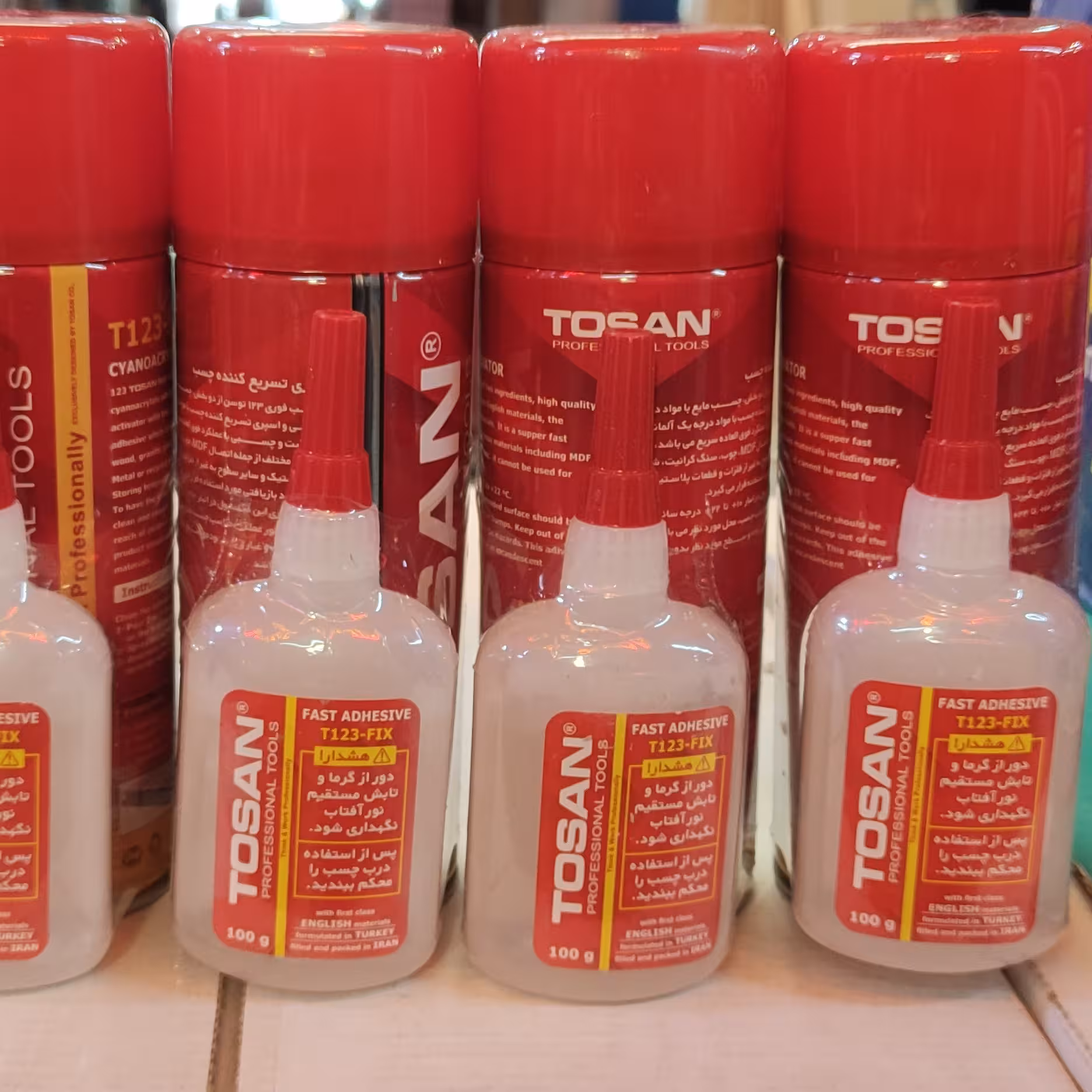 چسب 123  توسن... چسب با کیفیت بالا. کارتن 25 عددی