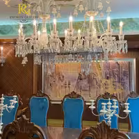 لوستر مستطیلی کروم سفید زنیت بدنه بلوری