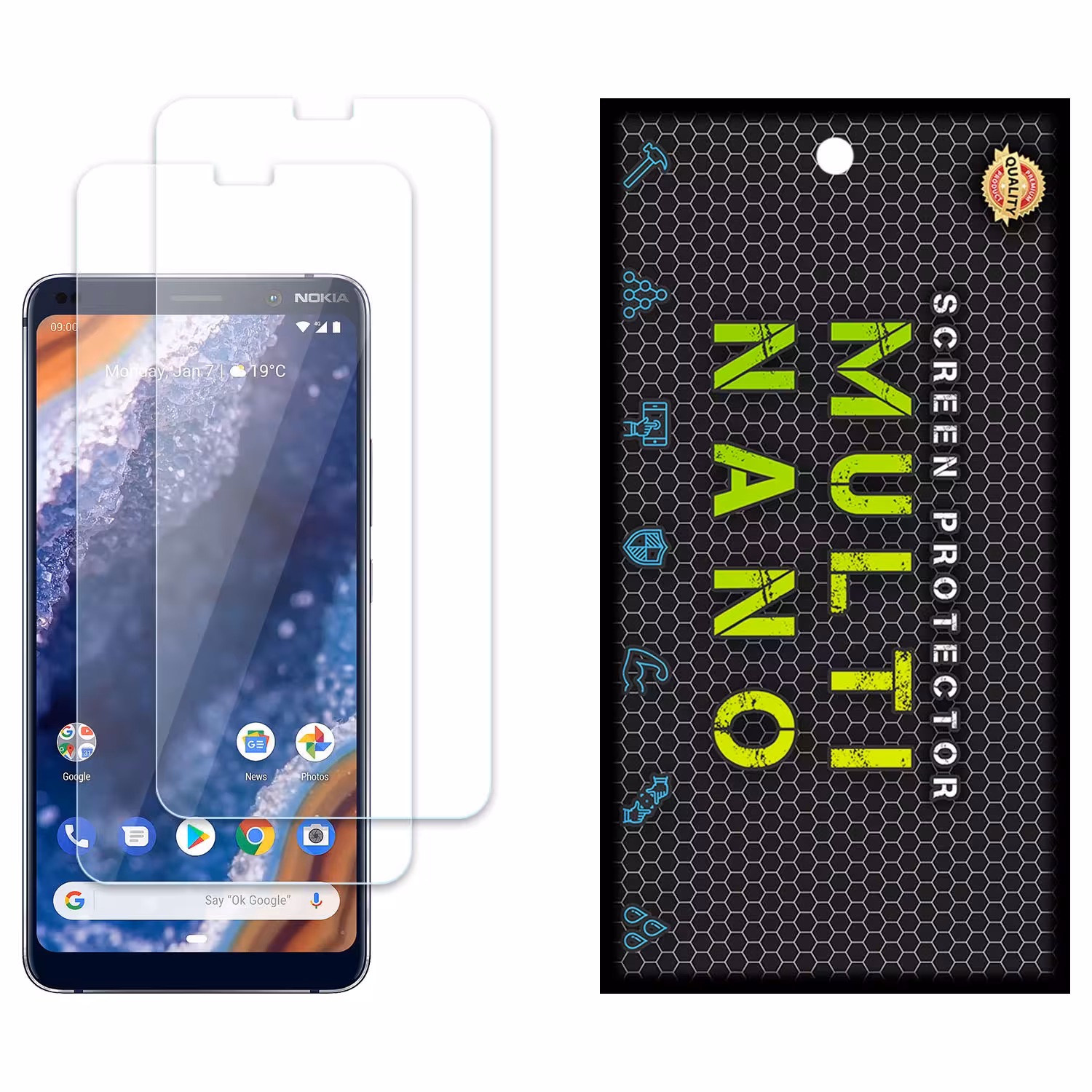محافظ صفحه مولتی نانو مدل X-S2N برای موبایل نوکیا 9 PureView پک دو عددی 