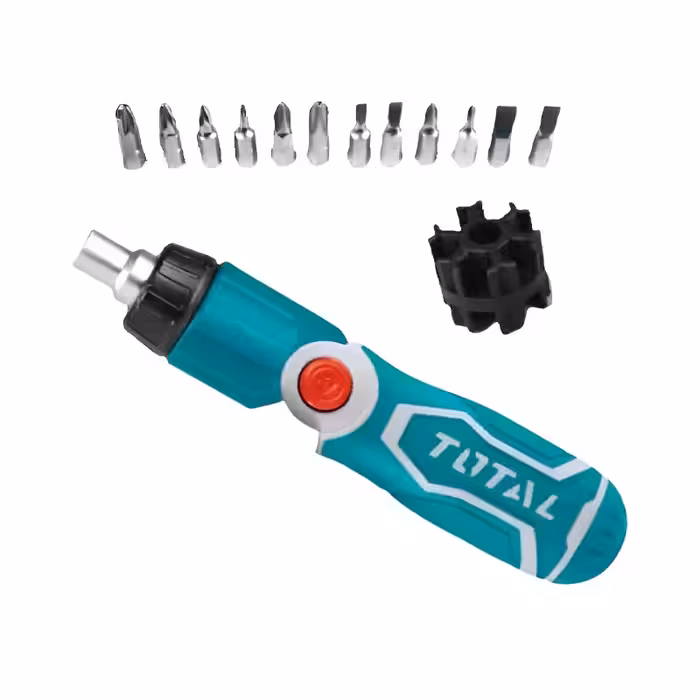 پیچ گوشتی تاشو توتال جغجغه ای 13 پارچه مدل TACSD30136