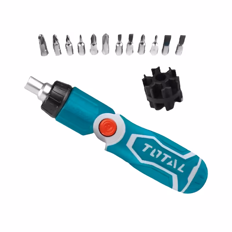 پیچ گوشتی تاشو توتال جغجغه ای 13 پارچه مدل TACSD30136