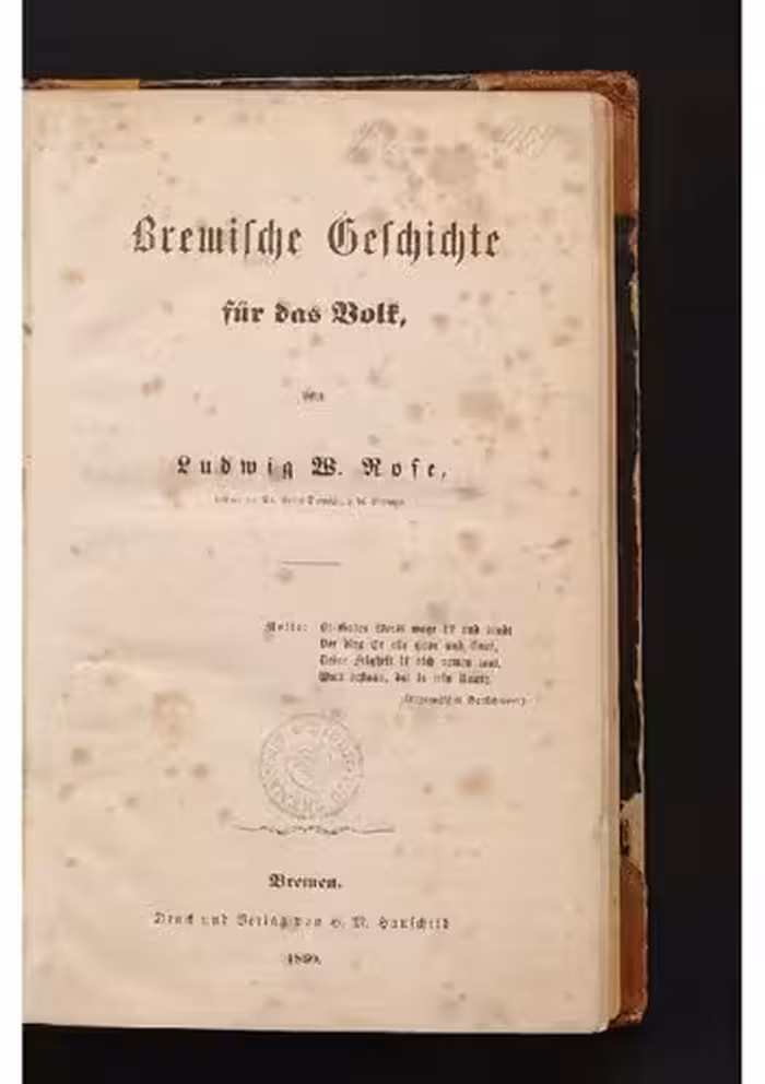 خرید و دانلود نسخه کامل کتاب Bremische Geschichte für das Volk