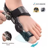 آتل شب اصلاح هالوکس والگوس Invoker | قابل تنظیم برای انواع سایز پا | مناسب برای اصلاح انحراف انگشت شست پا و بیرون‌زدگی استخوان (بونیون) | کاهش درد و فشار در طول شب | طراحی ارگونومیک با بندهای قابل تنظیم | مناسب برای استفاده خانگی و ارتوپدی