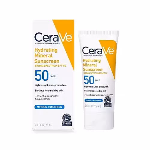 ضد آفتاب سراوی مدل مینرال حجم 75 میلی لیتر SPF 50