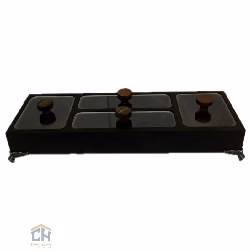 باکس پذیرایی چوبی 4 خانه درب دار مدل 51027