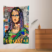 پوستر پارچه ای فیانی طرح مونا لیسا MONA LISA کد F37