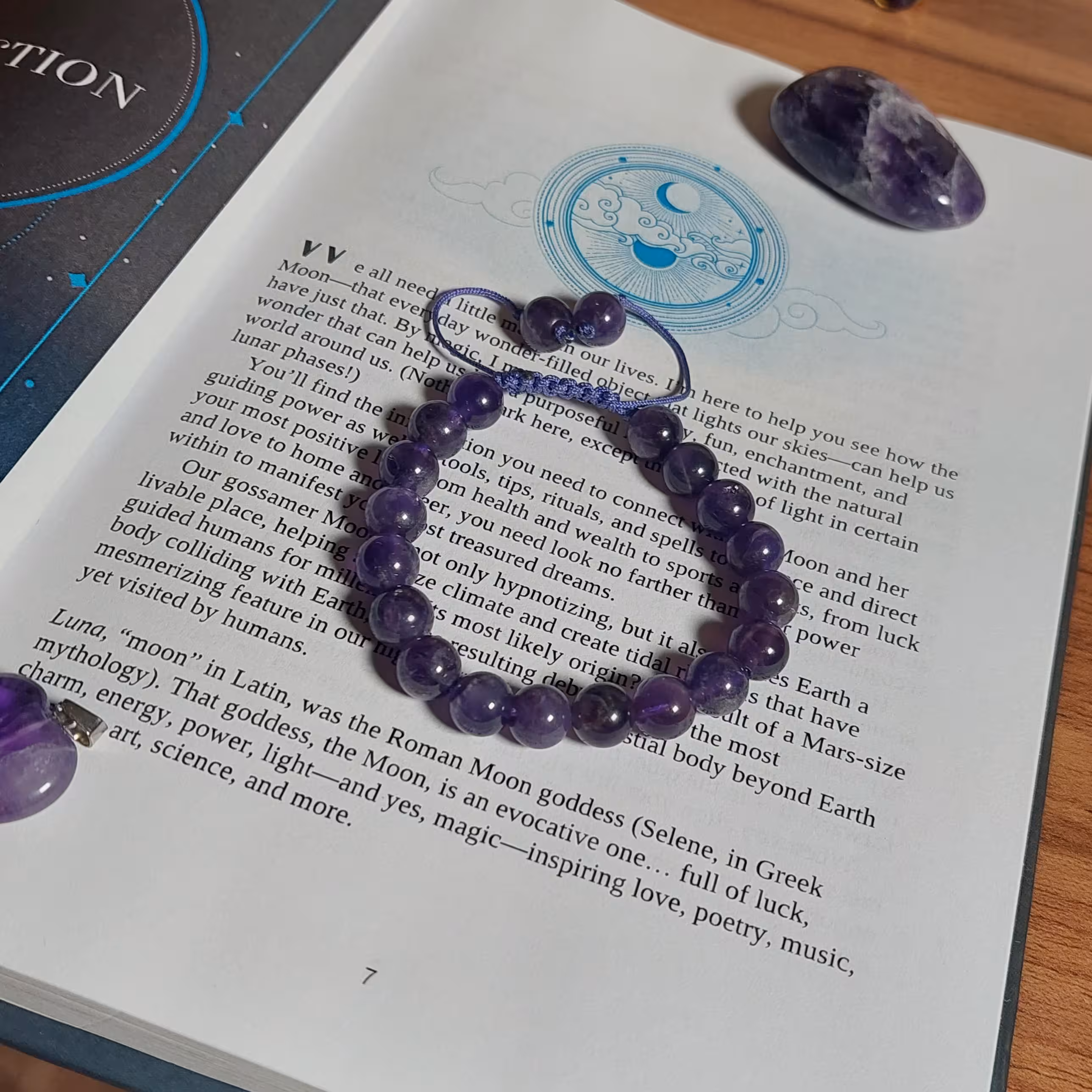 دستبند سنگ آمیتیست سنگ اصل طبیعی درجه یک