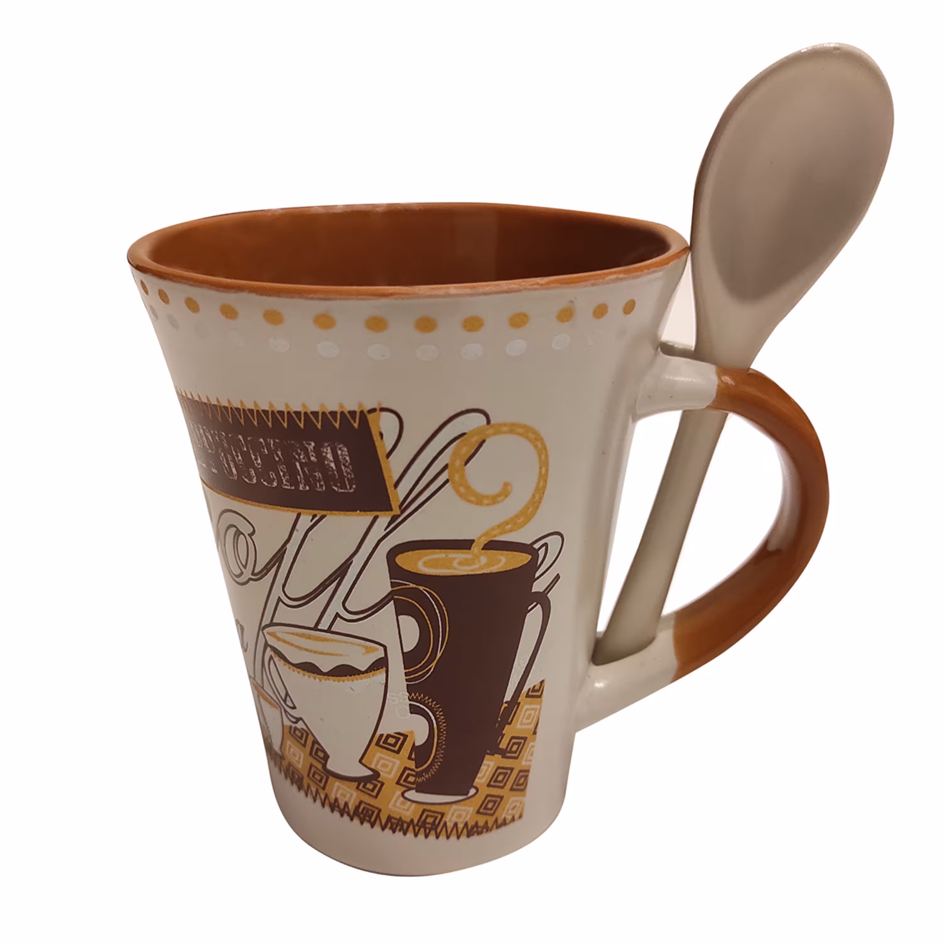 لیوان قاشق دار کرمی