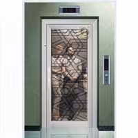 درب لولایی شیشه ای آسانسور – طرح اِسلیمی