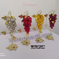 انگور دکوری کریستالی پایه برنجی