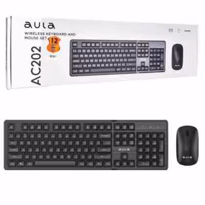 کیبورد و موس بی سیم AULA – AC202-BLACK