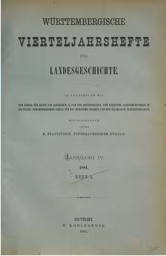 خرید و دانلود نسخه کامل کتاب Württembergische Vierteljahreshefte für Landeskunde