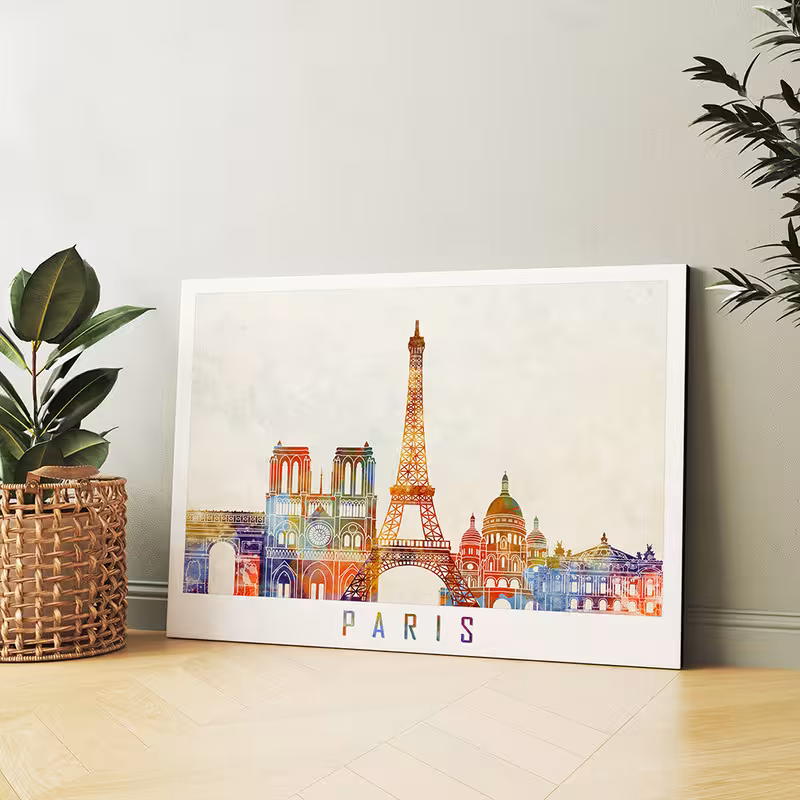 تابلو شاسی مدل شهر پاریس و ایفل کد S010011 | دنیای قاب