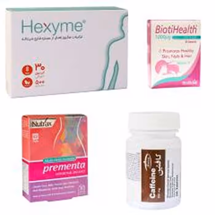 پک کپسول هگزایم، بیوتی هلث، پریمنتا و کافئین کارن