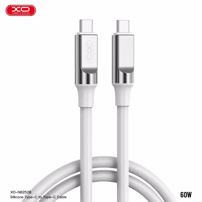 کابل شارژ و انتقال داده USB-C مدل XO NB-Q252B PD 60W طول 1متر