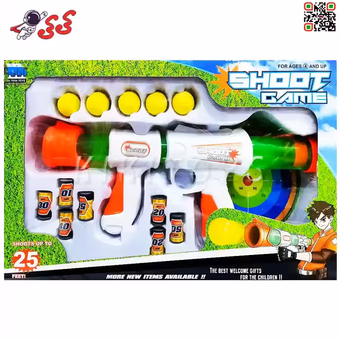 تفنگ بادی پرتاب توپ اسفنجی اسباب بازی Shoot Game 668A2