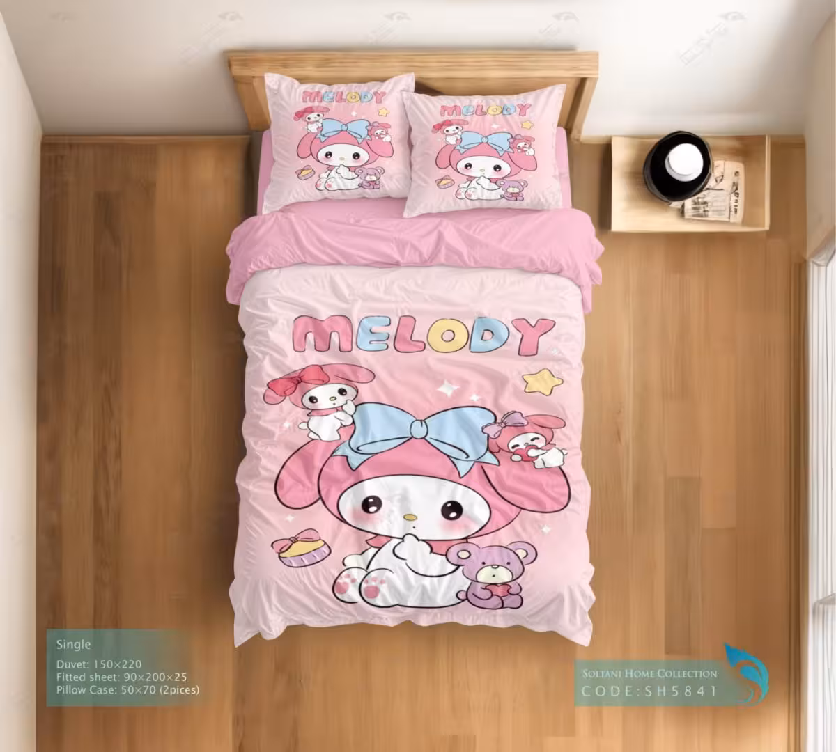 روتختی و ست کامل طرح ملودی سایز یکنفره کد SH5841