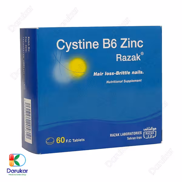قرص سیستین B6 زینک رازک 60 عدد