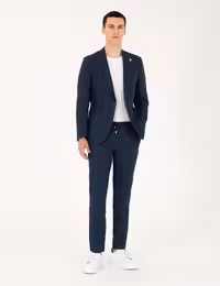 کت و شلوار مردانه سرمه ای پیرکاردین