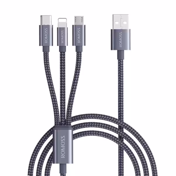 کابل تبدیل لایتنینگ / Micro USB / USB -C روموس مدل CB25A