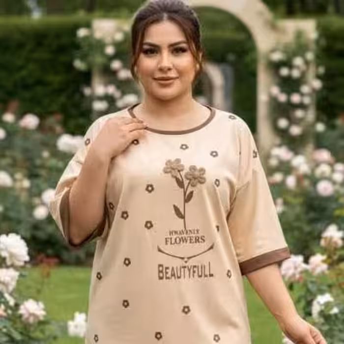 ست تیشرت شلوار گل برجسته 165