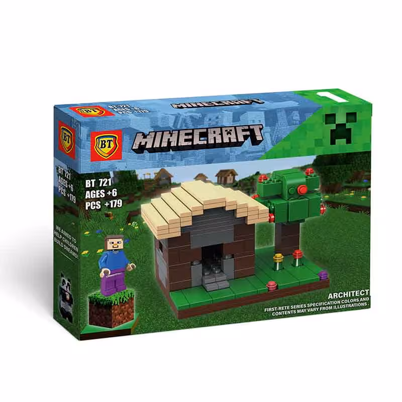 ساختنی لگو ماینکرفت مدل BT721 کلبه روستایی