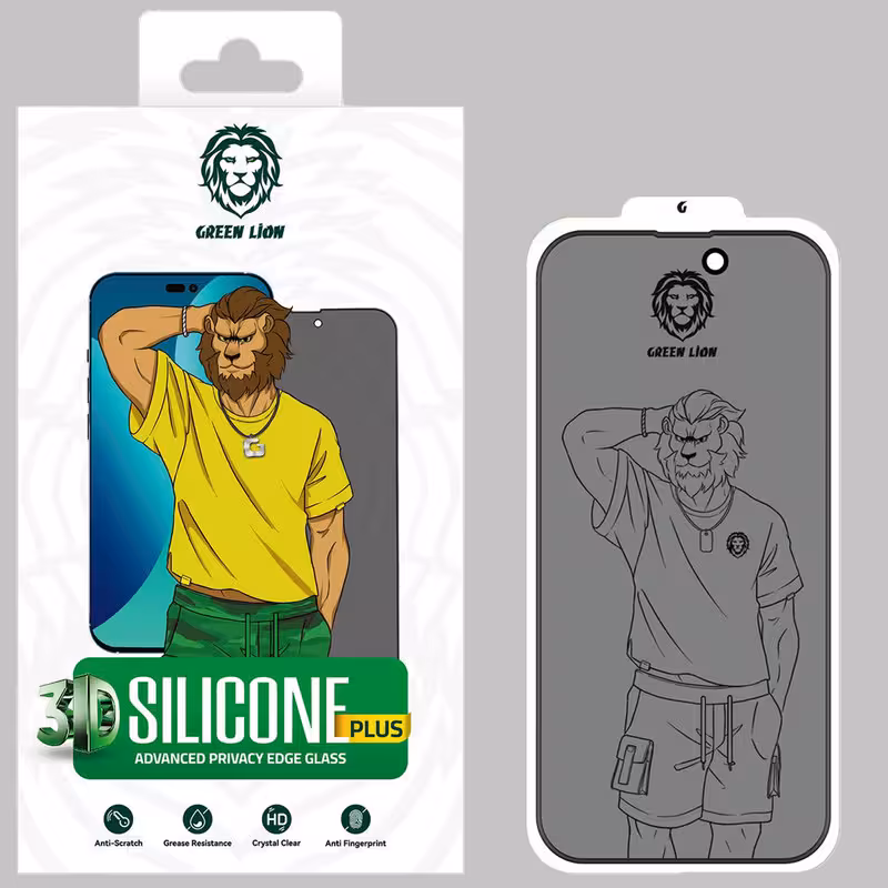 محافظ صفحه نمایش حریم شخصی گرین مدل Silicone Privacy-HD Plus مناسب برای گوشی موبایل اپل iPhone 14 Pro