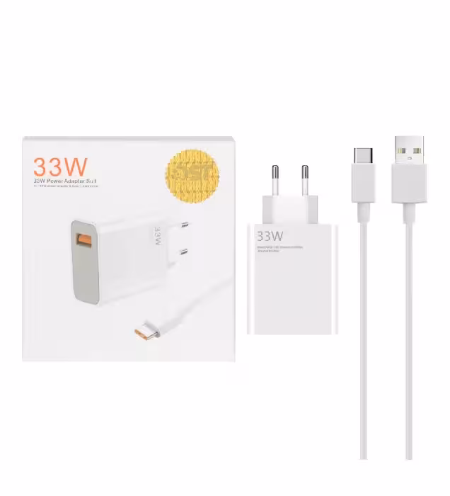 خرید شارژر دیواری 33W فست تک پورت شیائومی مدل MDY-11-EZ به همراه کابل شارژ Type-C قیمت روز